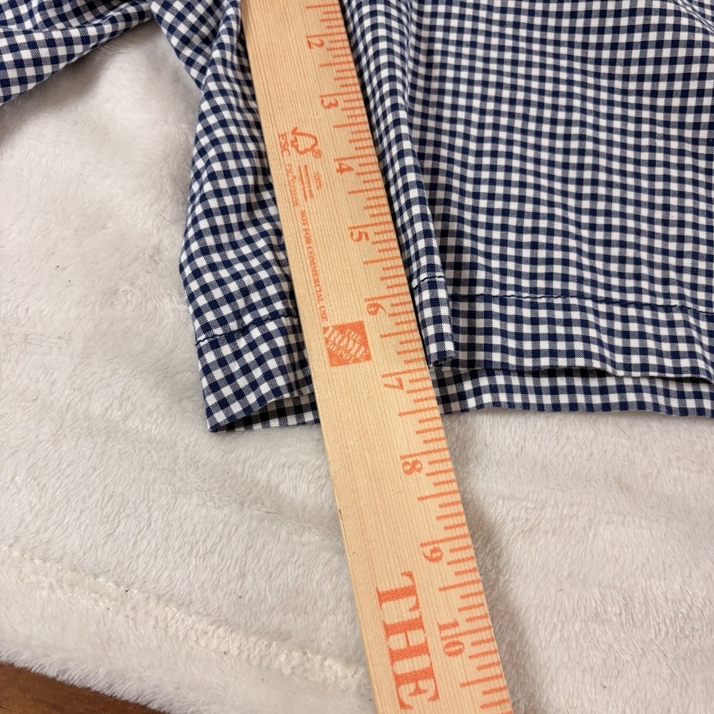 Talbots Blue White Gingham Relaxed Chino Shorts Grandmillennial Hamptons Bermuda - Picture 6 of 7